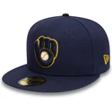 new-era-milwaukee-brewers-mlb-59fifty-authentic-on-field-marinbla-justerbar-flat-keps