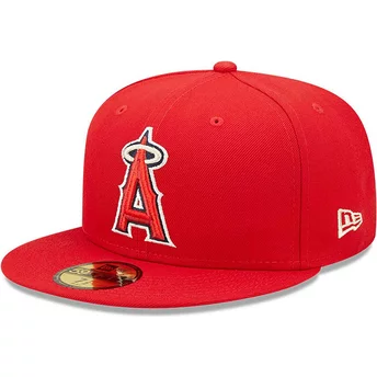 Röd justerbar 59FIFTY Authentic On Field-keps från Los Angeles Angels MLB av New Era