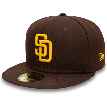 brun-platt-keps-justerad-59fifty-authentic-on-field-fran-san-diego-padres-mlb-av-new-era