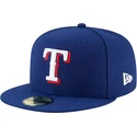 platt-bla-justerad-59fifty-authentic-on-field-keps-fran-texas-rangers-mlb-av-new-era