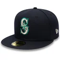 marinbla-platt-keps-justerad-59fifty-authentic-on-field-fran-seattle-mariners-mlb-av-new-era