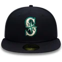 seattle-mariners-mlb-new-era-59fifty-authentic-on-field-marinbla-anpassad-flat-keps