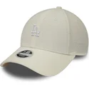 beige-justerbar-bojd-keps-for-kvinnor-9forty-cord-mini-logo-los-angeles-dodgers-mlb-fran-new-era