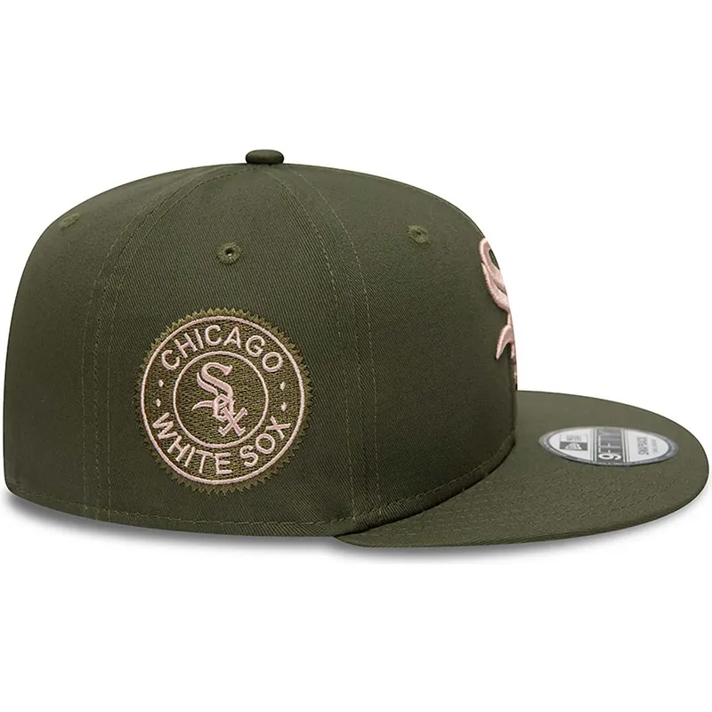 kepsar-plana-gron-snapback-rosa-9fifty-side-patch-fran-chicago-white-sox-mlb-av-new-era