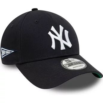 Justerbar marinblå 9FORTY Team Side Patch keps från New York Yankees MLB av New Era