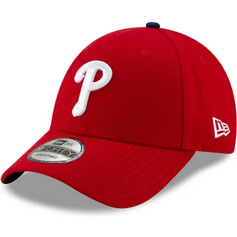 Röd justerbar 9FORTY League keps för Philadelphia Phillies MLB av New Era