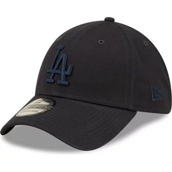Marinblå justerbar kurvad keps med marinblå logo 39THIRTY League Essential från Los Angeles Dodgers MLB av New Era
