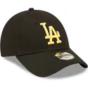 kepsar-curva-svart-justerbart-band-for-barn-dorado-9forty-league-essential-fran-los-angeles-dodgers-mlb-av-new-era