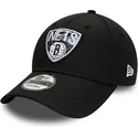 new-era-brooklyn-nets-nba-9forty-print-infill-justerbar-svart-bojd-keps