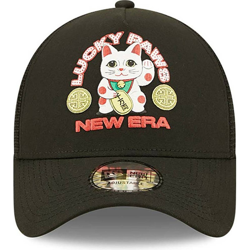new-era-a-frame-repreve-lucky-paws-black-snapback-trucker-hat