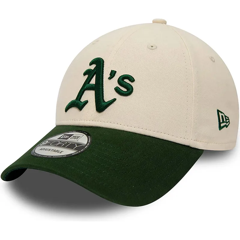 kepsar-curva-beige-justerbart-band-9forty-fran-oakland-athletics-mlb-av-new-era