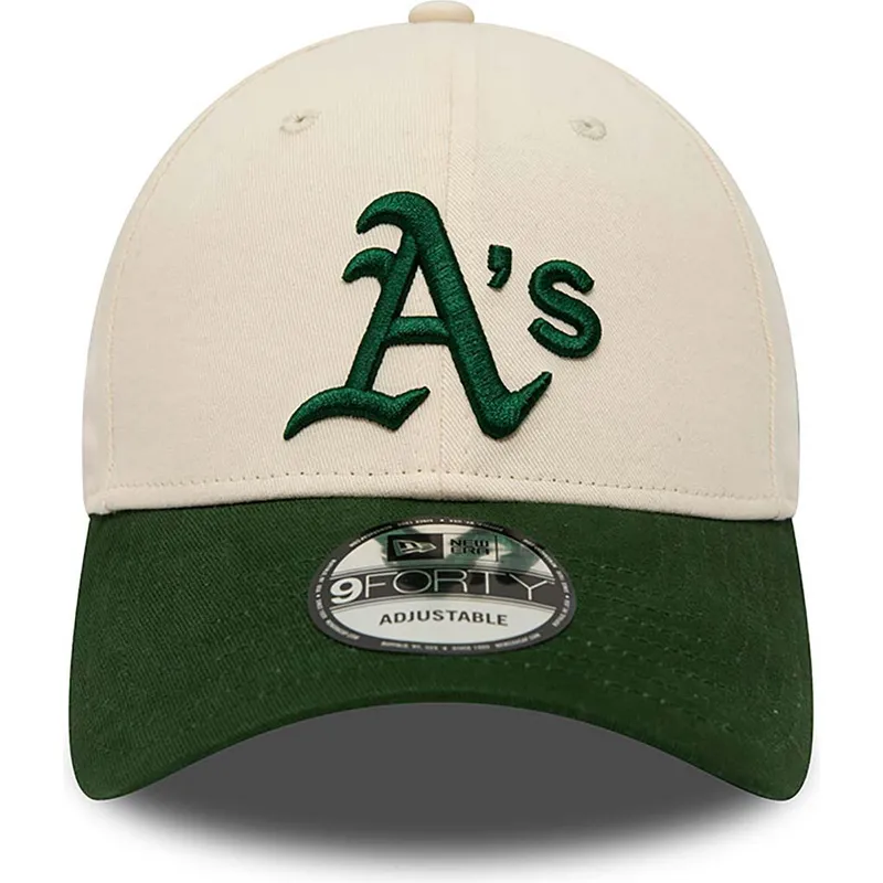 kepsar-curva-beige-justerbart-band-9forty-fran-oakland-athletics-mlb-av-new-era