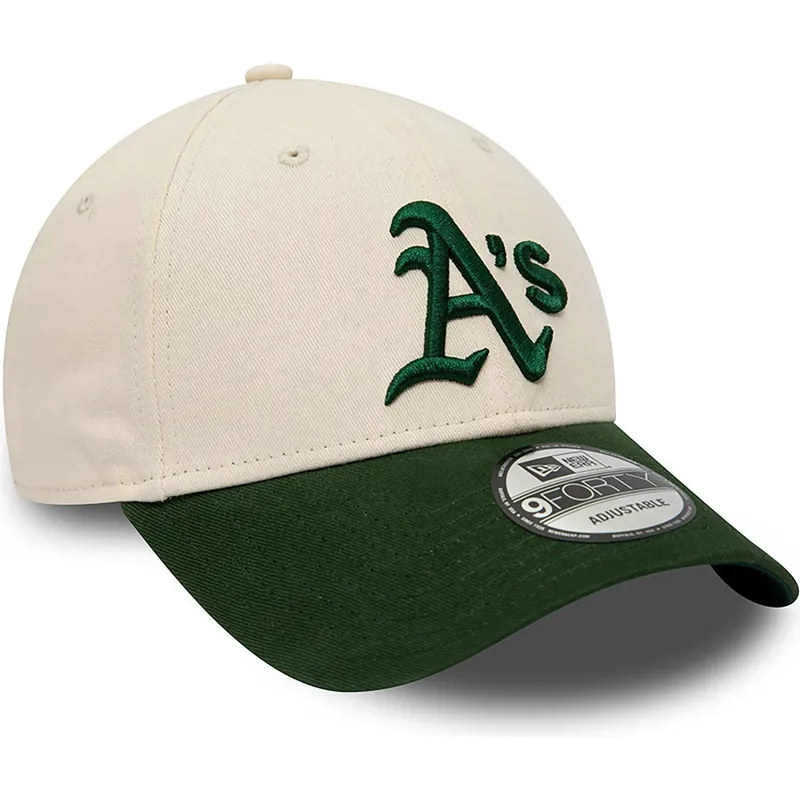 kepsar-curva-beige-justerbart-band-9forty-fran-oakland-athletics-mlb-av-new-era