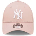new-era-new-york-yankees-mlb-9forty-league-essential-rosa-justerbar-bojd-keps-med-vit-logotyp