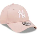 new-era-new-york-yankees-mlb-9forty-league-essential-rosa-justerbar-bojd-keps-med-vit-logotyp