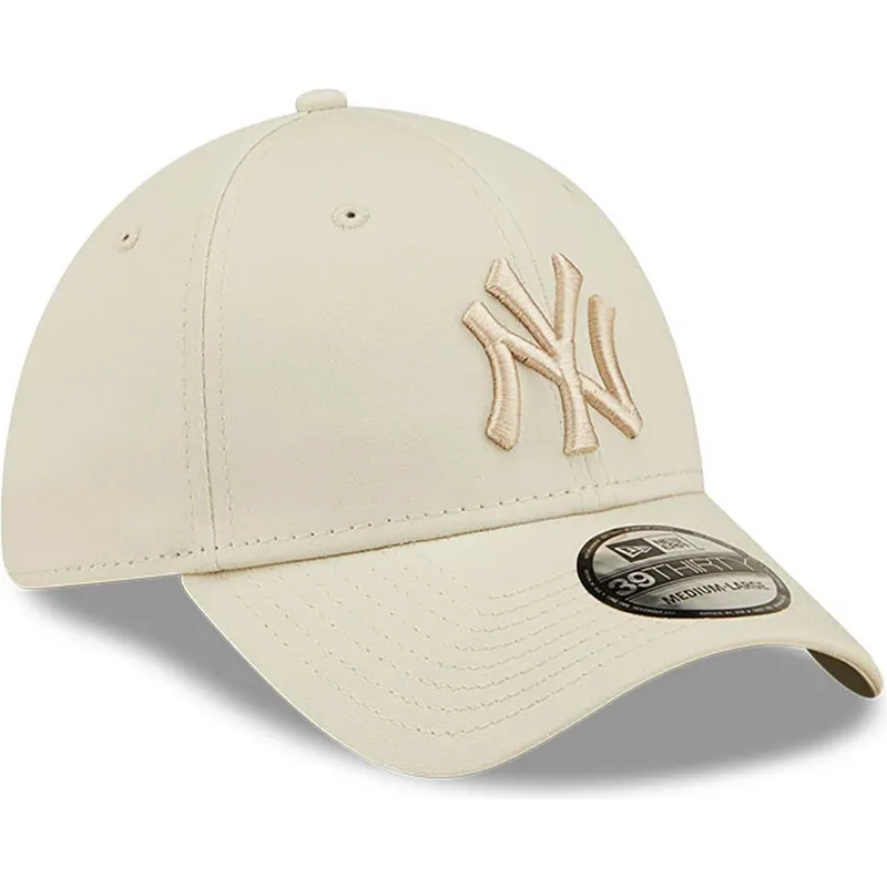 beige-bojd-keps-med-justerbar-passform-och-beige-logotyp-39thirty-league-essential-fran-new-york-yankees-mlb-av-new-era