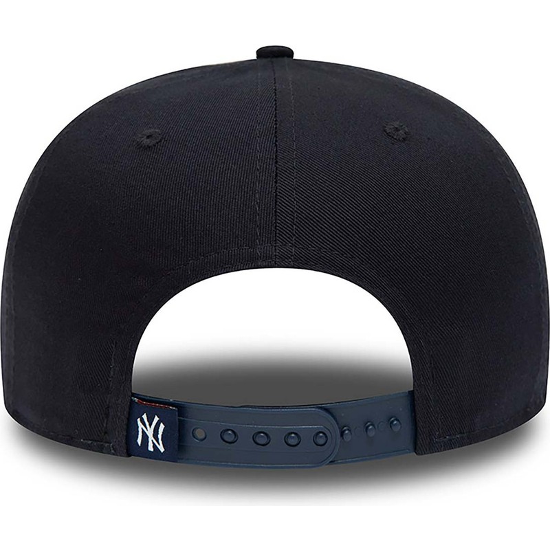 new-era-flat-brim-9fifty-team-infill-logo-new-york-yankees-mlb-navy-blue-snapback-cap