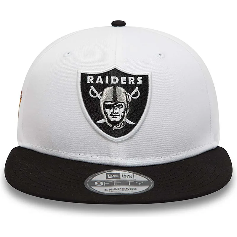 kepsar-plana-vit-snapback-9fifty-crown-patches-super-bowl-xv-fran-las-vegas-raiders-nfl-av-new-era