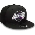 los-angeles-lakers-nba-new-era-svart-platt-snapback-keps-9fifty-print-infill