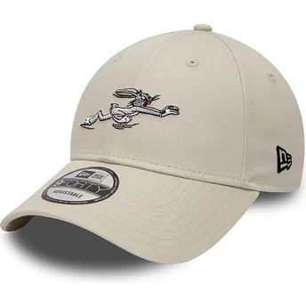 New Era Curved Brim 9FORTY Looney Tunes Bugs Bunny Beige Adjustable Cap