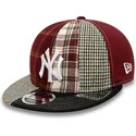 new-era-new-york-yankees-mlb-9fifty-patch-panel-justerbar-rod-och-svart-flat-keps