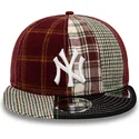 new-era-new-york-yankees-mlb-9fifty-patch-panel-justerbar-rod-och-svart-flat-keps