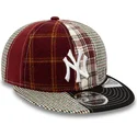 new-era-new-york-yankees-mlb-9fifty-patch-panel-justerbar-rod-och-svart-flat-keps