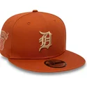 kepsar-plana-brun-snapback-9fifty-side-patch-fran-detroit-tigers-mlb-av-new-era