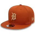 kepsar-plana-brun-snapback-9fifty-side-patch-fran-detroit-tigers-mlb-av-new-era