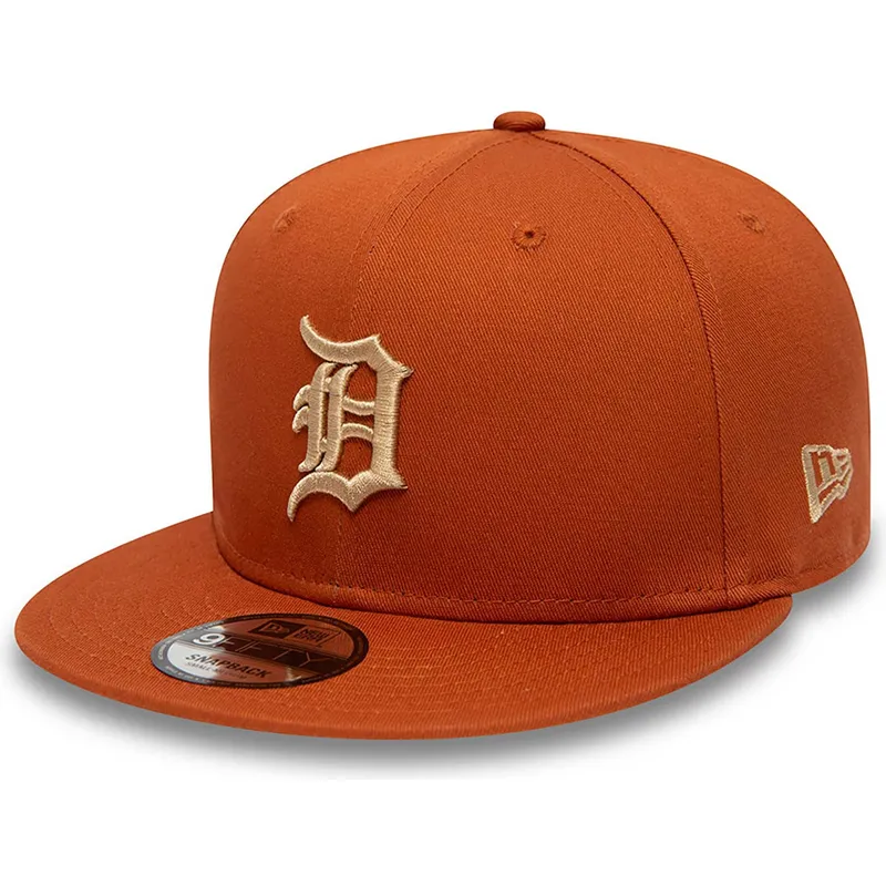 kepsar-plana-brun-snapback-9fifty-side-patch-fran-detroit-tigers-mlb-av-new-era