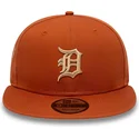 kepsar-plana-brun-snapback-9fifty-side-patch-fran-detroit-tigers-mlb-av-new-era