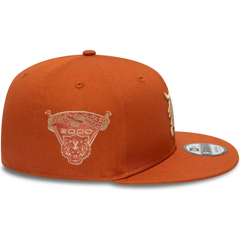 kepsar-plana-brun-snapback-9fifty-side-patch-fran-detroit-tigers-mlb-av-new-era
