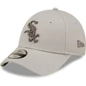 justerbar-beige-bojd-keps-for-barn-9forty-league-essential-chicago-white-sox-mlb-fran-new-era