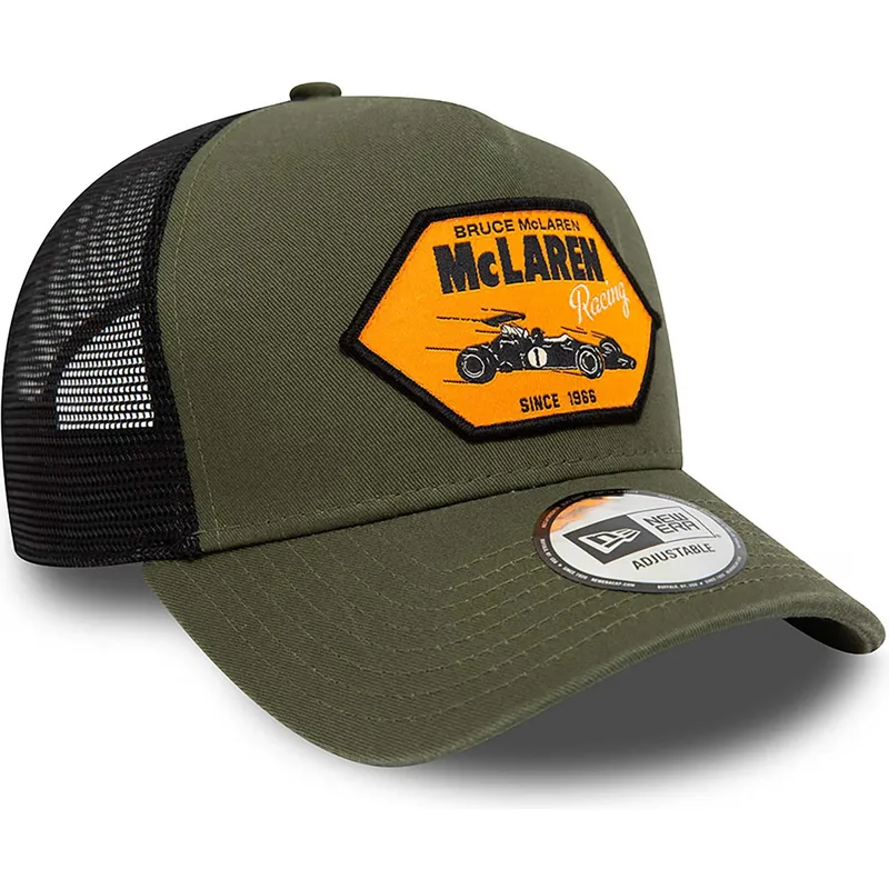 kepsar-curva-gron-snapback-bruce-mclaren-a-frame-lifestyle-fran-mclaren-racing-formula-1-av-new-era