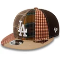 brun-justerbar-9fifty-los-angeles-dodgers-mlb-patch-panel-flat-keps-fran-new-era