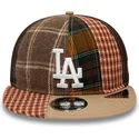 brun-justerbar-9fifty-los-angeles-dodgers-mlb-patch-panel-flat-keps-fran-new-era