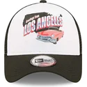 new-era-los-angeles-a-frame-us-state-wordmark-svart-och-vit-truckerkeps