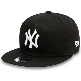 Svart platt snapback-keps för pojke 9FIFTY Essential från New York Yankees MLB av New Era