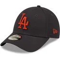 marinbla-justerbar-bojd-keps-for-barn-med-brunt-logotyp-9forty-league-essential-av-los-angeles-dodgers-mlb-fran-new-era