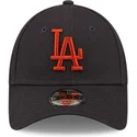 marinbla-justerbar-bojd-keps-for-barn-med-brunt-logotyp-9forty-league-essential-av-los-angeles-dodgers-mlb-fran-new-era