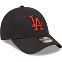 marinbla-justerbar-bojd-keps-for-barn-med-brunt-logotyp-9forty-league-essential-av-los-angeles-dodgers-mlb-fran-new-era