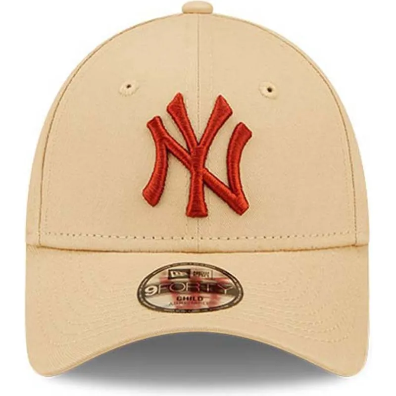 kepsar-curva-beige-justerbart-band-for-barn-marron-9forty-league-essential-fran-new-york-yankees-mlb-av-new-era