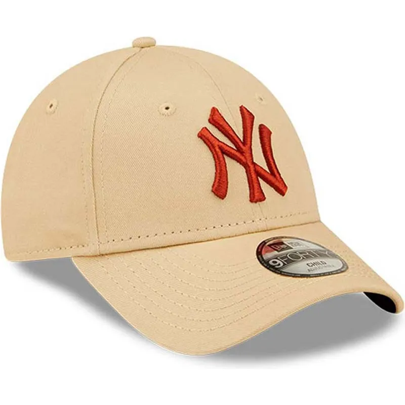 kepsar-curva-beige-justerbart-band-for-barn-marron-9forty-league-essential-fran-new-york-yankees-mlb-av-new-era
