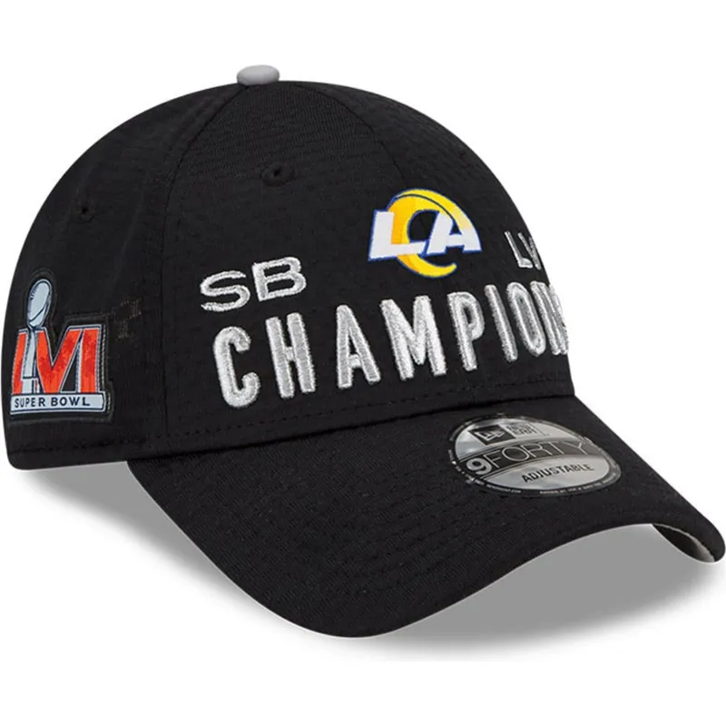 kepsar-curva-svart-justerbart-band-9forty-super-bowl-champions-lvi-2022-fran-los-angeles-rams-nfl-av-new-era