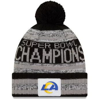 Svart mössa med tofs Parade Knit Super Bowl Champions LVI 2022 från Los Angeles Rams NFL av New Era