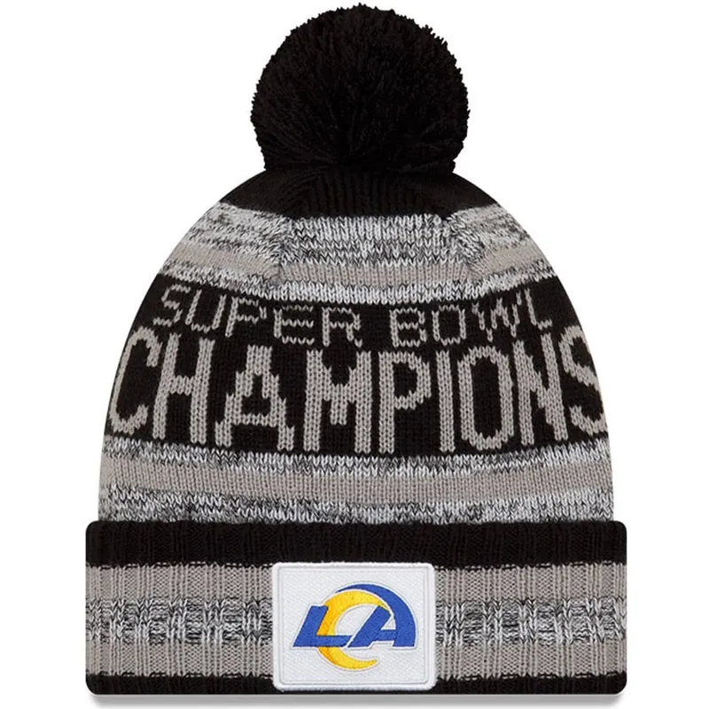 mossor-pompong-svart-parade-knit-super-bowl-champions-lvi-2022-fran-los-angeles-rams-nfl-av-new-era