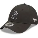 svart-justerbar-bojd-keps-9forty-team-outline-new-york-yankees-mlb-fran-new-era