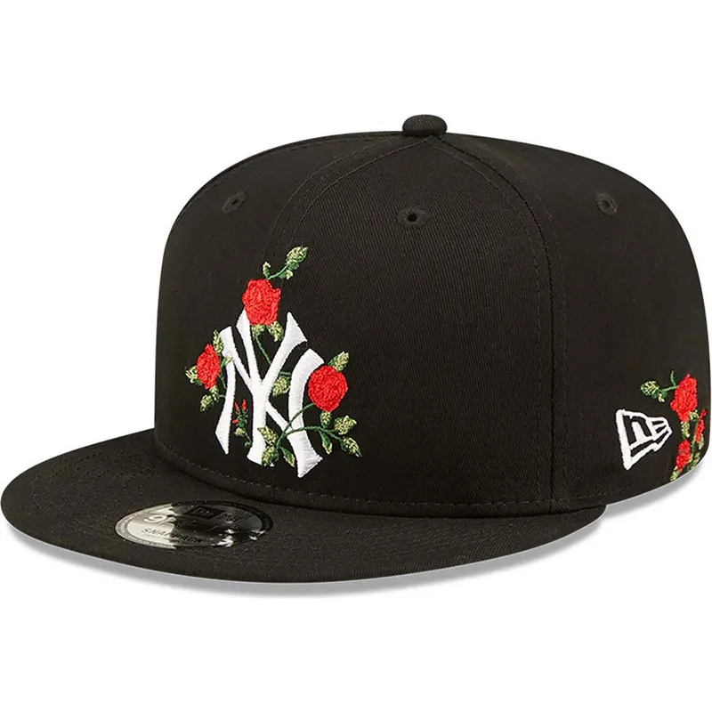 kepsar-plana-svart-snapback-9fifty-flower-fran-new-york-yankees-mlb-av-new-era