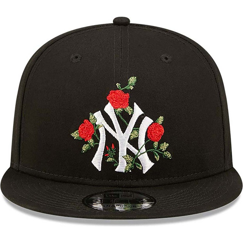 new-era-flat-brim-9fifty-flower-new-york-yankees-mlb-black-snapback-cap