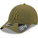 gron-bojd-snapback-keps-med-gront-new-york-yankees-mlb-9forty-repreve-logo-fran-new-era